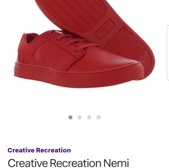 creative recreation red shoes
